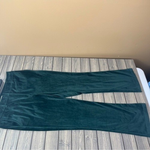 Pantalone svasato Maison d'Amelie verde velluto donna 10 - Foto 6 di 14