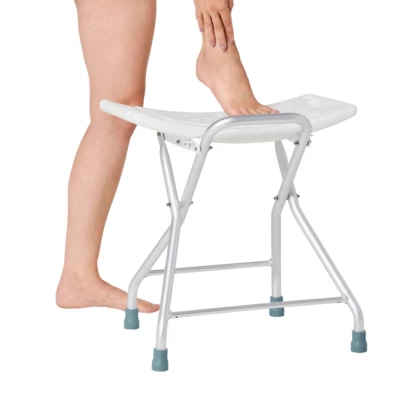 MEDOSAN Rutschfester Duschhocker | mit Brausehalter | mit/ohne Utensilientasche