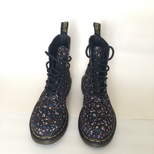 Doc Dr. Martens AirWair Women's Page Courtney Floral Combat Lace Up Boots Size 6 - Picture 14 of 17