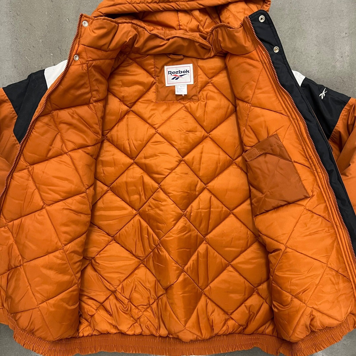 Vintage Texas Longhorns Reebok Jacket Coat Zip Up Quilted XL
