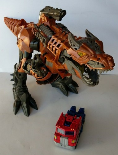 Stomp and Chomp Grimlock TRANSFORMERS Age Of Extinction 20-in & Optimus Prime - Picture 12 of 12