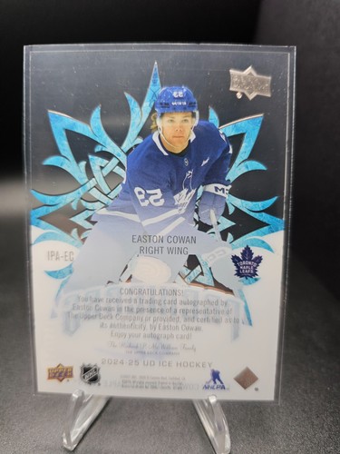 2024-25 UD Ice Hockey Easton Cowan RC Premieres On Card Auto /199 #IPA-EC - Picture 2 of 2