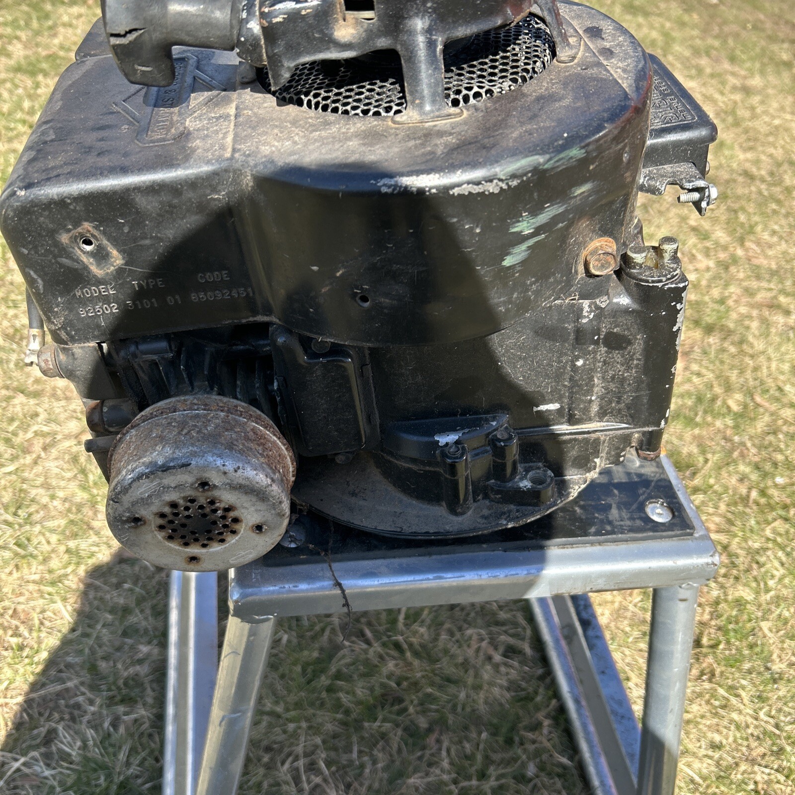 BRIGGS AND STRATTON 3.5HP LAWNMOWER ENGINE 92502 FOR MURRY 20 (RUNNING