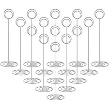 36 Pieces 8.75 Inch Tall Table Number Holders Silver Table Sign Holder Stands...
