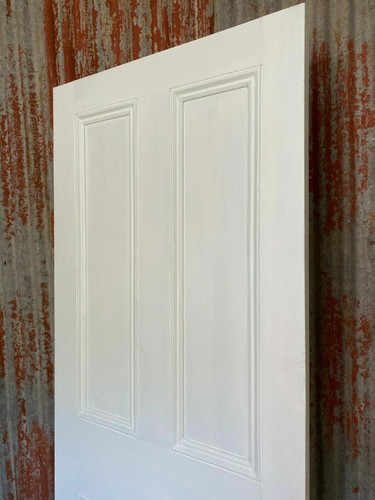 Huge Original Victorian 4 PANEL TIMBER SOLID DOOR 972 x 2225 old rustic Recycled - Picture 3 of 7