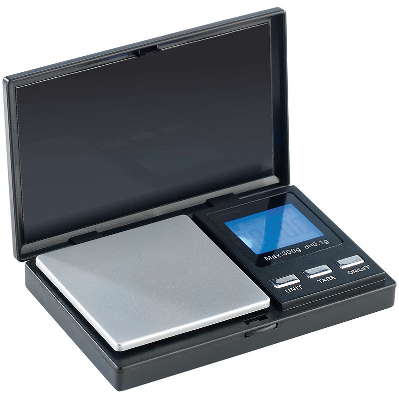 Rosenstein & Söhne Digitale Taschen-Feinwaage bis 300 g, Teilung 0,1 g