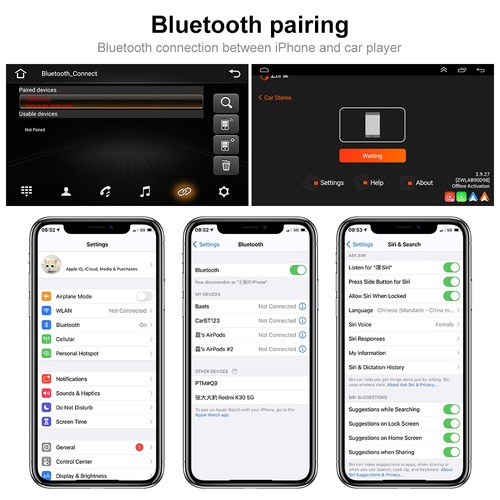 DAB+ Android 12 Autoradio CarPlay GPS Nav HiFi Für Opel Astra H Vectra Corsa C D - Bild 17 von 17