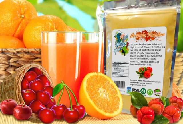 Acerola Powder 8oz (1/2lb) Vitamin C Powerhouse Antioxidant Infection Resistance Acerola Powder 8oz (1/2lb) Vitamin C Powerhouse Antioxidant Infection Resistance