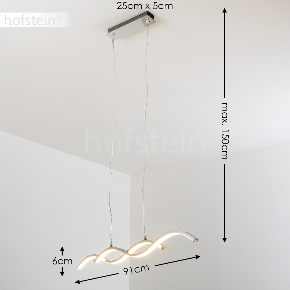 Design LED 12W Decken Lampe Textil silber metallic Wohn Ess Zimmer Living-XXL