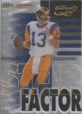 KURT WARNER: 2000 QUANTUM LEAF STAR FACTOR CARD #SF 25