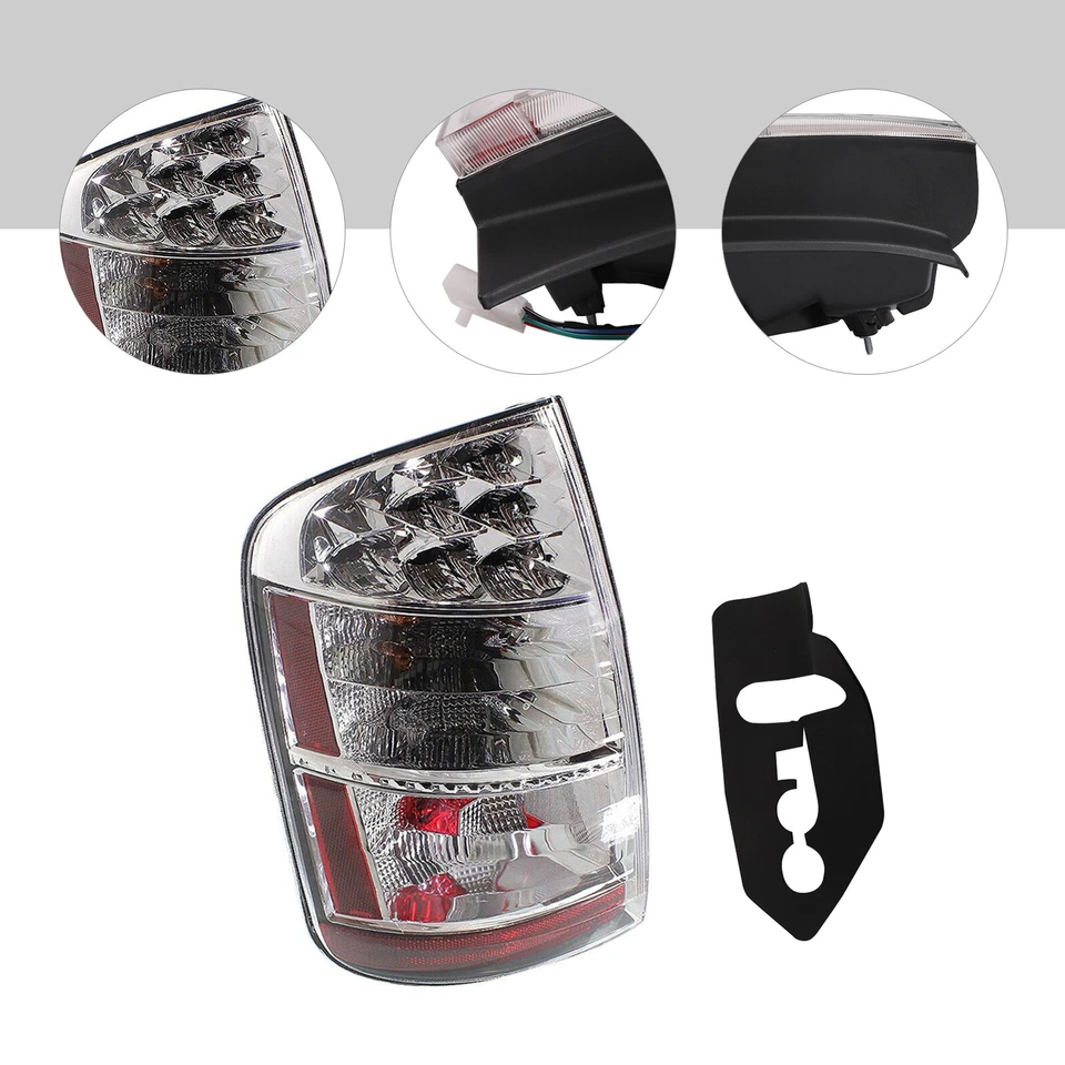 For 2004-2009 Toyota Prius Left Rear Tail Light Black Tail Lamp Driver Side Foto 4 de 4