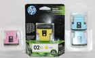 4-Genuine HP02 Ink cartridge (1) C8734W (2) C8733W (1) C8732WN Factory Sealed #9