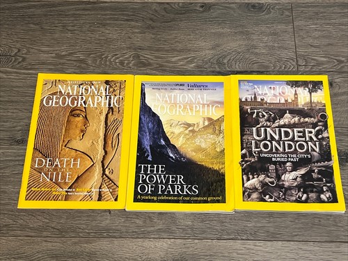 National Geographic Jan Feb ‘16 THE POWER OF PARKS & Under London Death On Nile - Picture 1 of 2