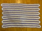 Vintage Handmade Crochet Afghan Blanket - Purple/white Striped Pattern - 60”x39”