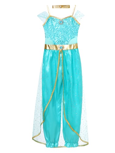 Kids Girl's Bodysuit With Choker Belly Leotard With Choker Carnival Arabian - Picture 22 of 46