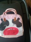 Insulated Lunch Bag Cow Pink Lunch Box School Kids Cute Cartoon Zip Travel New
