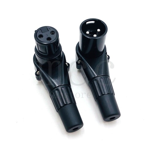 XLR 3 4 Pin Male/ Female Mic Cable Right Angle 90 Degree Audio Wire Connector - Picture 13 of 23