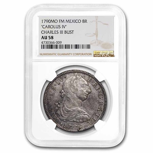 1790-Mo FM Mexico Silver 8 Reales "Charles IV" AU-58 NGC
