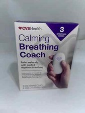  CVS Calming Breathing Coach 3 Breathing Modes Coach/ USB Charging Cable b694