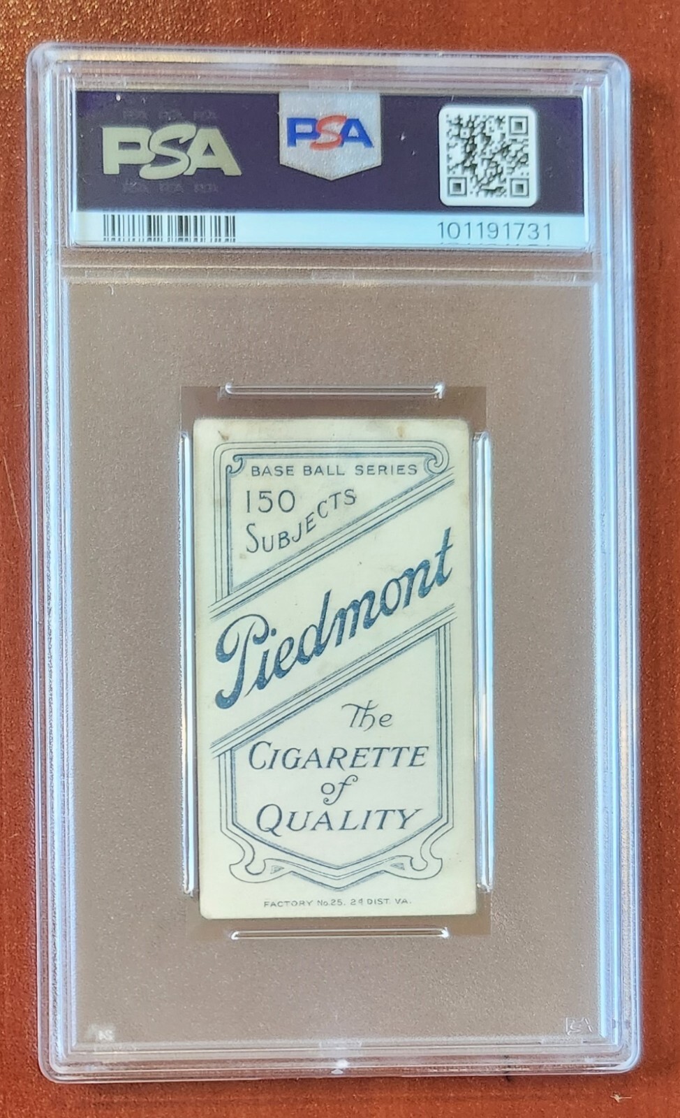 Wee Willie Keeler 1909-11 T206 Piedmont 150 PORTRAIT tobacco card PSA 1 view 2
