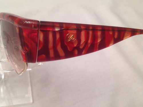 CHRISTIAN LACROIX VINTAGE 7389 30 60 DESIGN SUNGLASS MULTI RED/PINK/PURPLE NOS - Picture 8 of 12