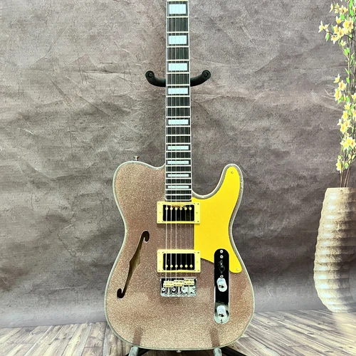 Pink TL electric guitars with F-holes suitable for girls are on sale at a low pr