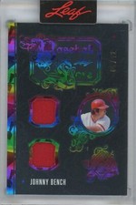 Johnny Bench 2025 Leaf Seasons In the Sun Baseball Lore Relic #6/12 #BL-15