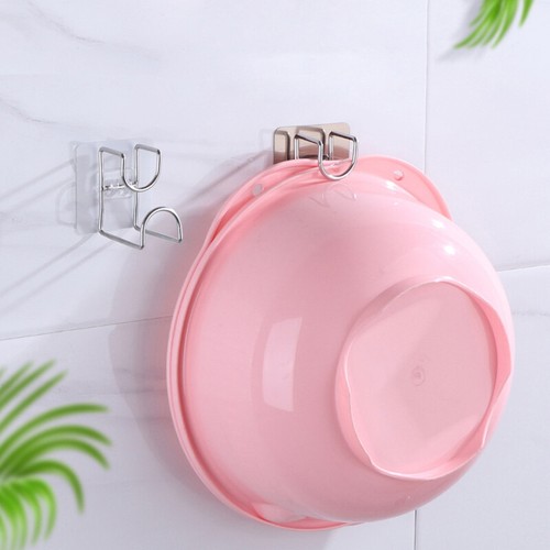 1/4Pcs Self Adhesive Wall Mount Hanger Sticker Hooks Transparent Silver Hook - Picture 8 of 22