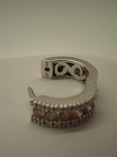 14K massives Weißgold Designer Diamant Huggie Ohrringe SPAREN SIE 1.100 #R1122 - Bild 7 von 12