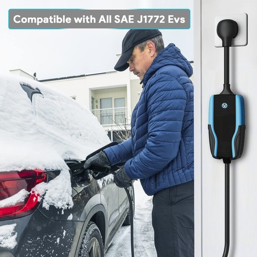 Level 1-2 EV Portable Charger 40A Fast Charging   NEMA14-50 &5-15 Plug 240V 22ft - Picture 36 of 54