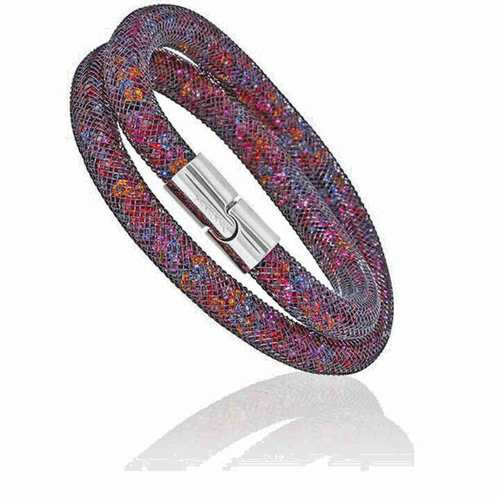 Swarovski MultiColor Crystals Stardust Double Bracelet Medium 40cm NIB - Picture 3 of 4