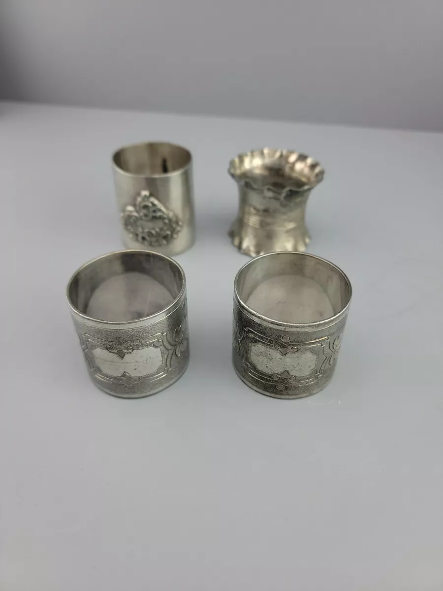 Antique silver hotsell napkin holders