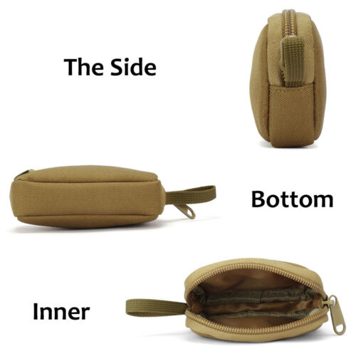 Mini Tactical Wallet Key Pouch Military Coin Zipper Waterproof Small Waist Bag - Picture 8 of 24