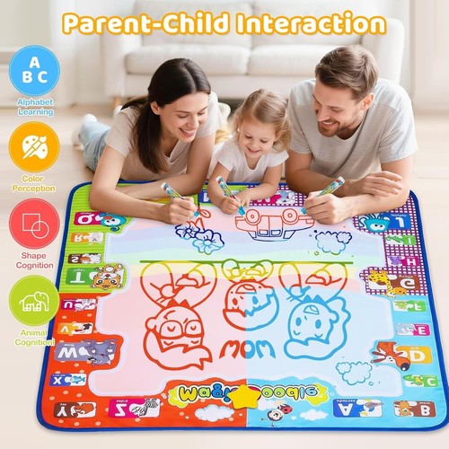 KIZZYEA Toys for 2 3 4 5 Years Old Boys Girls, Water Doodle Mat Multicolor - Picture 5 of 6