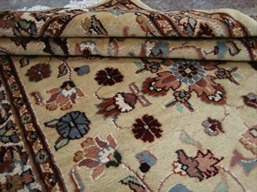 Area Rug Beige Yellow Ivory Touch Hand Knotted Wool Silk Indoor Carpet (5 x 3)' - Picture 5 of 7