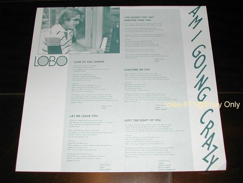 LOBO Am I Going Crazy 1989 Version Taiwan only Official Promo LP Rare - Bild 6 von 9