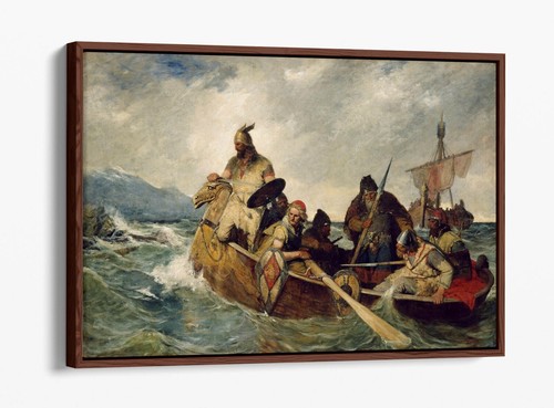 OSCAR WERGELAND, NORWEIGANS IN ICELAND -FLOAT EFFECT CANVAS WALL ART PIC PRINT - Picture 10 of 12