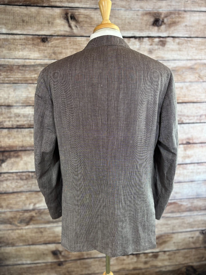 Blazer Isaia Lana Lino Talla 46 (58 EUR) Tela Melange Foto 2 de 4