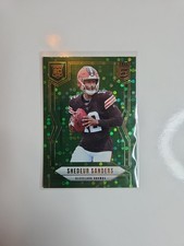 2025 Donruss Elite Shedeur Sanders Green Disco SP parallel (RC) 🔥 Rare 🔥