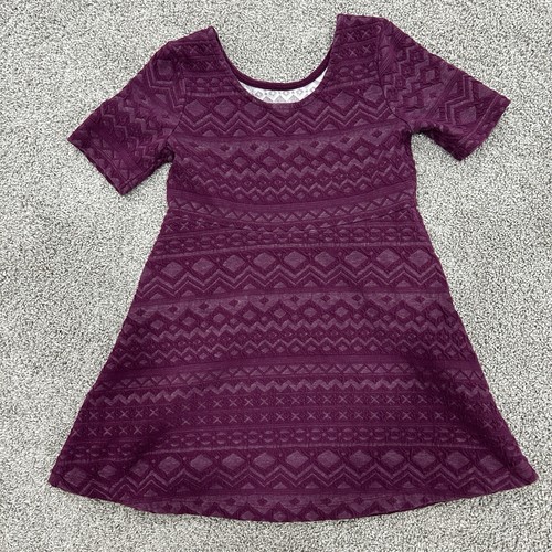 Gymboree Girls Size 5 Short Sleeve Dress with pockets Purple Maroon EUC - Picture 4 of 7