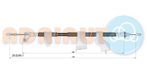 2802481 HANDBRAKE CABLE PAIR REAR ADRIAUTO 2PCS FOR NISSAN QASHQAI QASHQAI +2 I - Picture 2 of 5