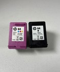 HP 64 czarny wkład atramentowy N9J90A HP 64 trójkolorowy atrament N9J89A zestaw, bez pudełka, otwarty