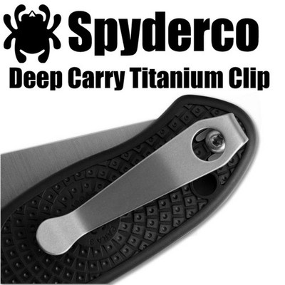 Titan Taschenmesser Back Clip für Spyderco Para 3 Lightweight Pocket Clip