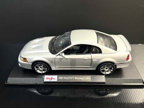 2003 Ford Mustang Cobra SVT Hardtop Terminator Silver 1:18 Maisto HTF ! 🔥 - Picture 10 of 14