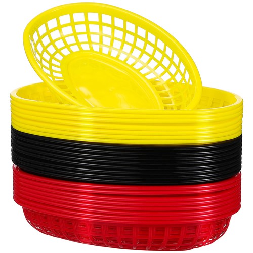 24 Pcs Fast Food Serving Snack Baskets Reusable Bread Holder Catering