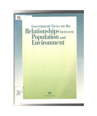 Government Views on the Relationships Between Population & Environment, Not Avai