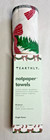 EARTHLY NOTPAPER TOWELS (10) JINGLE BOWS 100% COTTON FLANNEL NIB
