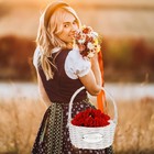 1pc Woven Flower Basket Flower Basket Portable Photography Bride Portable Basket