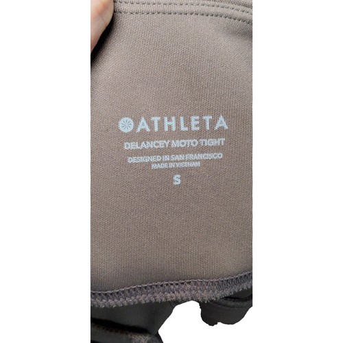 Athleta Delancey Moto Tight Leg Hose Gr. S 26x27 grau/taupe Ankle Zip Compress - Bild 3 von 6
