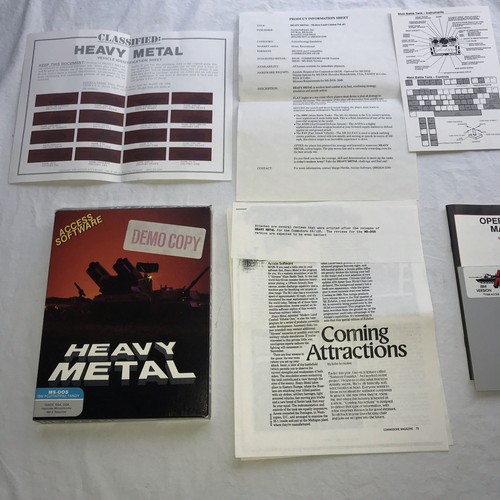 Heavy Metal - IBM 5,25” - Big Box PC - ¡Software de acceso 1988! ¡Copia de demostración! - Imagen 6 de 7